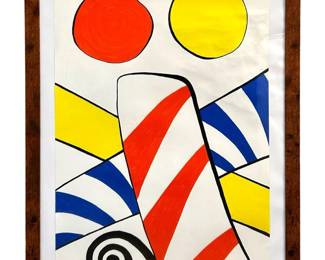 Alexander Calder “Candy Cane" Fine Print on Canvas
