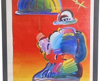 Peter Max Umbrella Man Canvas Print
