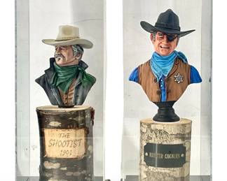 2pc John Wayne Busts The Shootist/Rooster Cogburn
