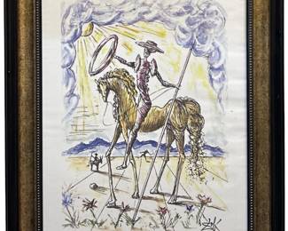 Salvador Dali “Don Quixote" Print On Canvas
