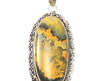 Sterling Silver Bumblebee Jasper Pendant
