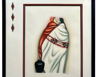 Signed Robert Redbird “Feelings" Lithograph
