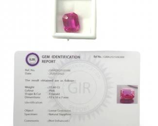 11.60Ct Emerald Cut Loose Sapphire Gemstone
