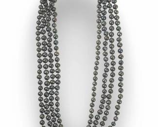 Extremely Long Tahitian Cultured Black Pearl
