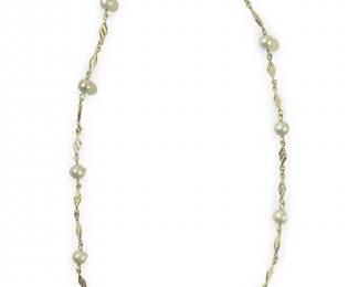 Rare Waterford Sterling Silver Pearl Necklace
