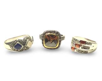 (3) Terrific Silver & Sterling Silver Gemstone
