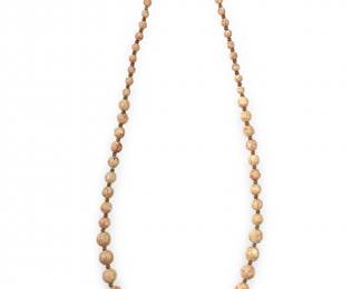 Vintage Pink Angel Skin Coral Bead Necklace
