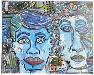 Signed James Stonikas “Acquaintances" Acrylic
