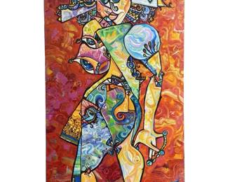 “Playing With Fire" Signed Alex Arshansky Acrylic
