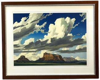Signed Ed Mell “Fleeting Clouds" Lithograph
