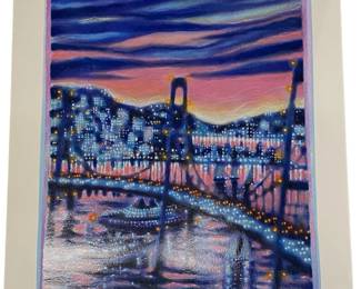 Serigraph "Sunset Cruise" Signed James Talmadge
