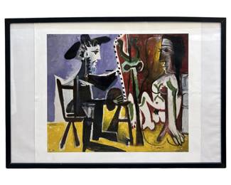 Pablo Picasso “Painter & His Model" Canvas Print

