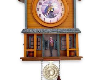 Western Legend John Wayne Cuckoo Clock
