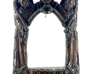 Chinese Carved Wooden Standing Frame
