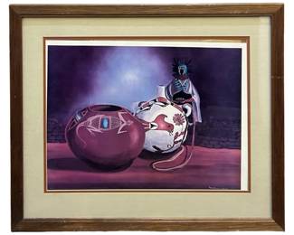 Gordon W. Williams Native Pottery Still Life Print
