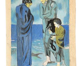 Signed Attributed Pablo Picasso Mixed Media
