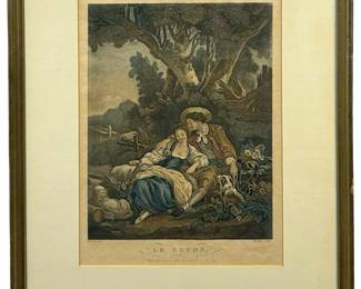 Antique Jacques Bonnefoy Etching
