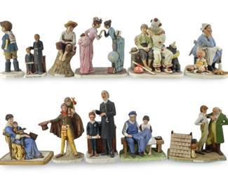 10pc Norman Rockwell Figurine Collection
