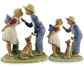 2 Norman Rockwell ‘Beguiling Buttercup' Sculptures
