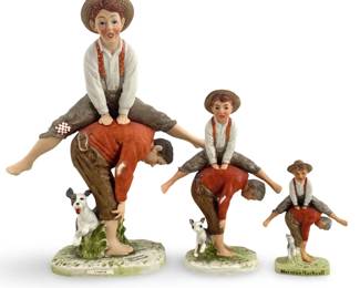 4pc Norman Rockwell Dave Grossman Figurines
