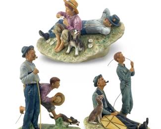 3pc Norman Rockwell’s Spring & Summer Sculptures
