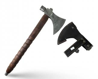 Custom Hand Forged Steel Damascus Battle Axe
