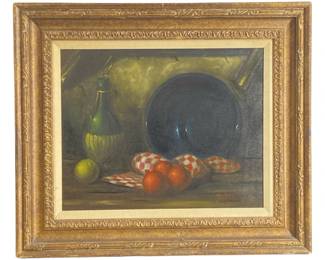 Signed J Gardner Oil on Canvas Still life
