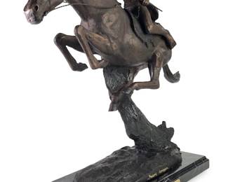 Frederic Remington Cheyenne Bronze Sculpture
