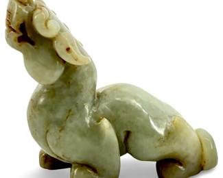 Antique Chinese Carved Jade Beast Figure
