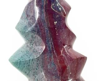 Carved Ocean Jasper Quartz Paperweight

