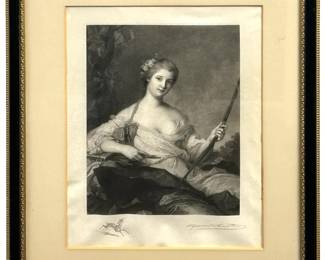 Signed Alphonse Lamotte Mezzotint
