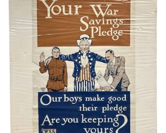 Uncle Sam Propaganda WWI Poster
