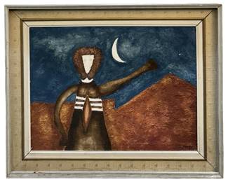 Signed Rufino Tamayo Native Sand Painting
