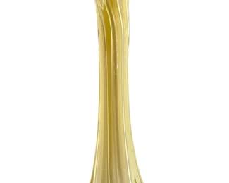 Yellow Art Glass Bud Vase
