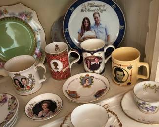 Small Collection of English Royals Dishes & Mugs