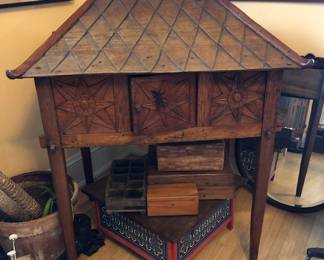 Antique Indonesian Chicken Hutch 42"Wx 34"D x 53"T