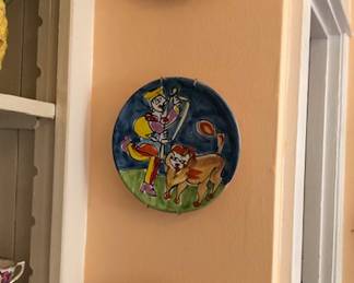 #Trio of Deruta, Italy " Carnevale" 8" Plates