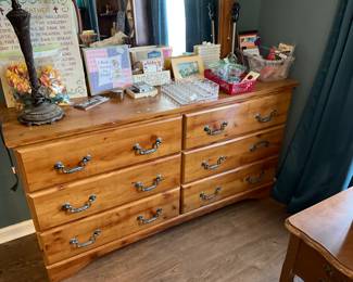 Bedroom - 6 drawer dresser with mirror 