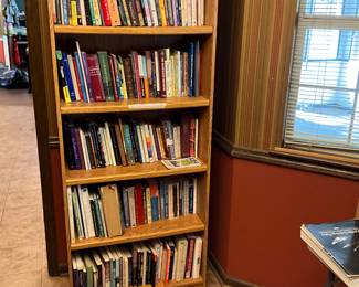 Bookcase with books