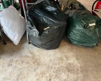 Garage - these are Christmas trees