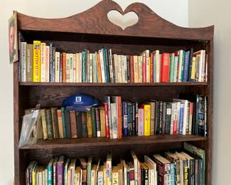 Garage - so many books + bookcase