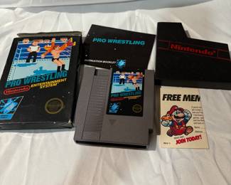 Vintage Nintendo game pro wrestling 