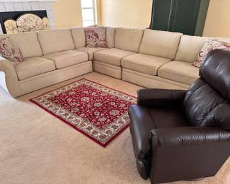 Broyhill Sectional
LaZBoy Seivel Rocker
Kashan Rug 2’10” x  5’5”