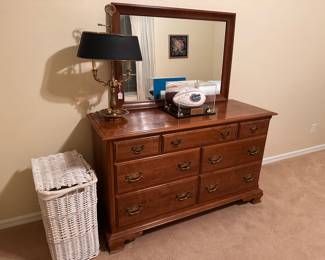 Ethan Allen Dresser and Mirror 