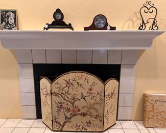 Wooden Fireplace Cover
Vintage Mantle clocks