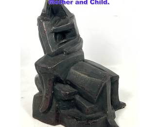 Lot 883 Impressionist Plaster Sculpture of Mother and Child.