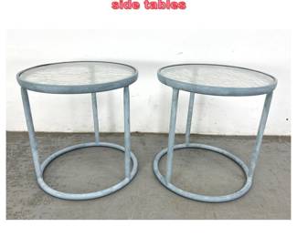 Lot 1669 Pair Brown Jordan outdoor side tables