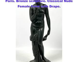 Lot 878 F. Barbedienne Fondeur Foundry Paris. Bronze sculpture. Classical Nude Female Form with Drape.