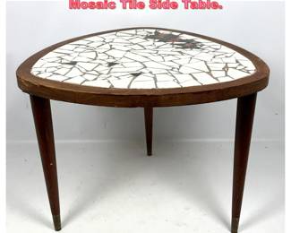 Lot 1340 Small Mid Century Modern Mosaic Tile Side Table. 