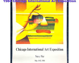 Lot 850 Ed Paschke Viseon poster for the 1984 Chicago International Art Exposition